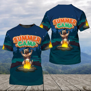 Summer Camp Grizzly Bear All Over Print Shirt