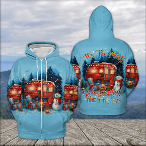 Christmas Camper Winter Wonderland All Over Print Shirt