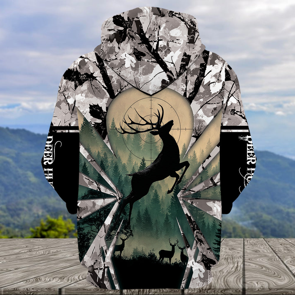 Deer Hunting Peaceful Forest All Over Print Shirt