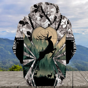 Deer Hunting Peaceful Forest All Over Print Shirt