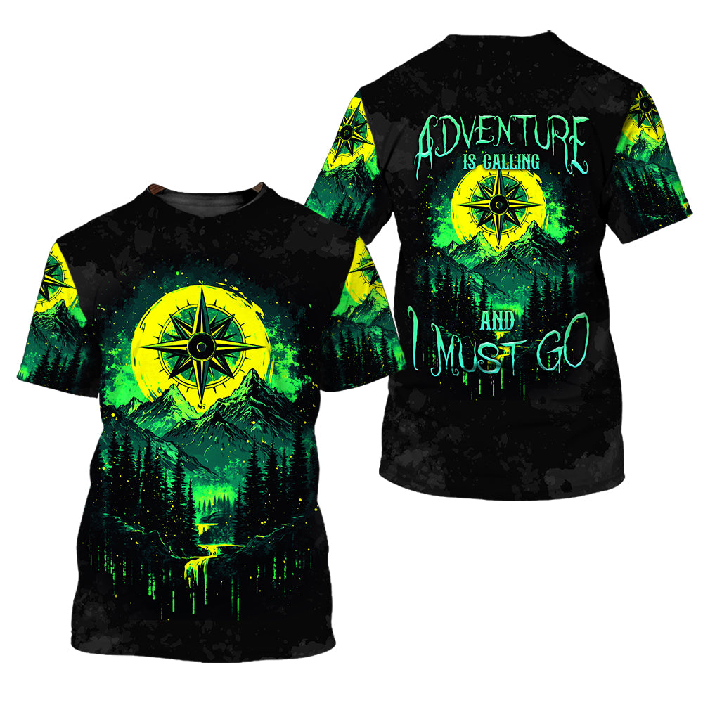 Adventure Is Calling All Over Print Shirt