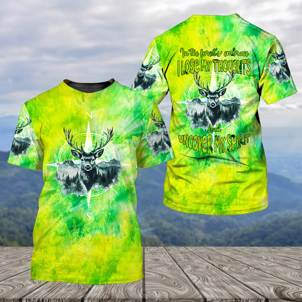 In The Forest Embrace, I Lose My Thoughts And Uncover My Spirit All Over Print Shirt