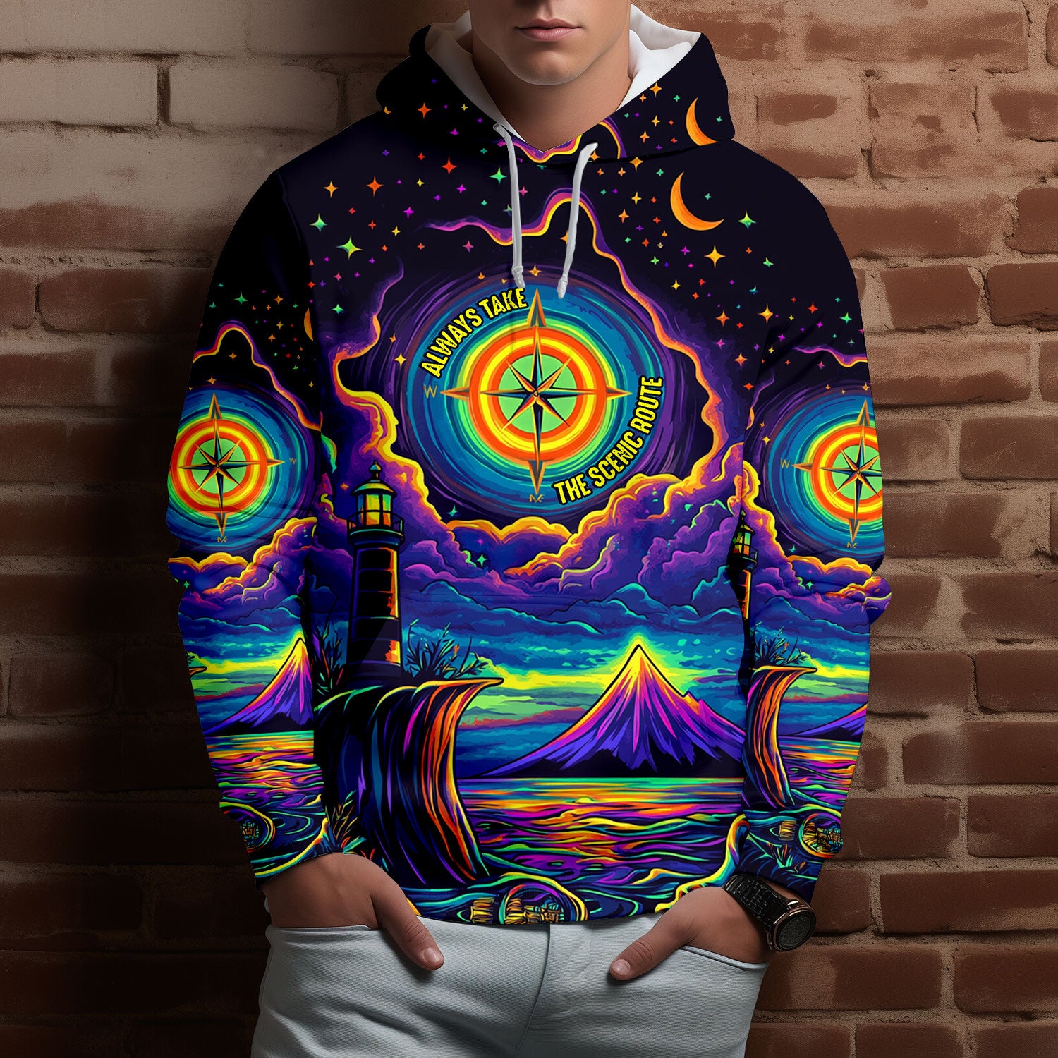 Always Take The Scenic Route All Over Print Shirt