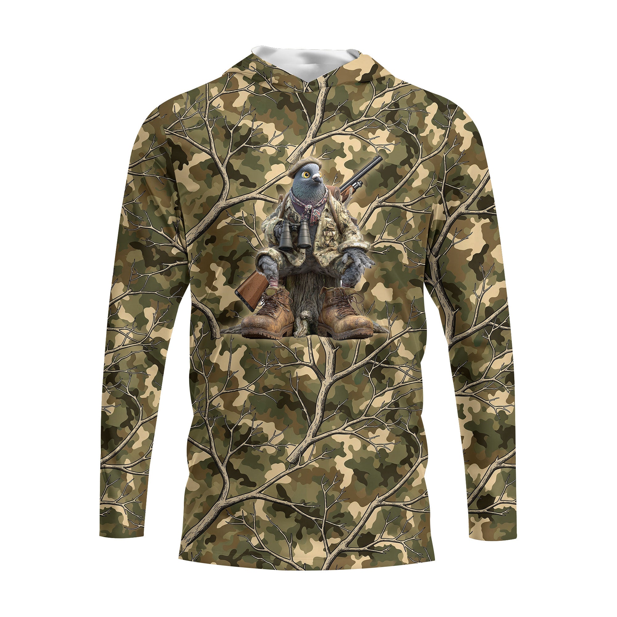 Funny Dove Hunting Camouflage All Over Print Shirt