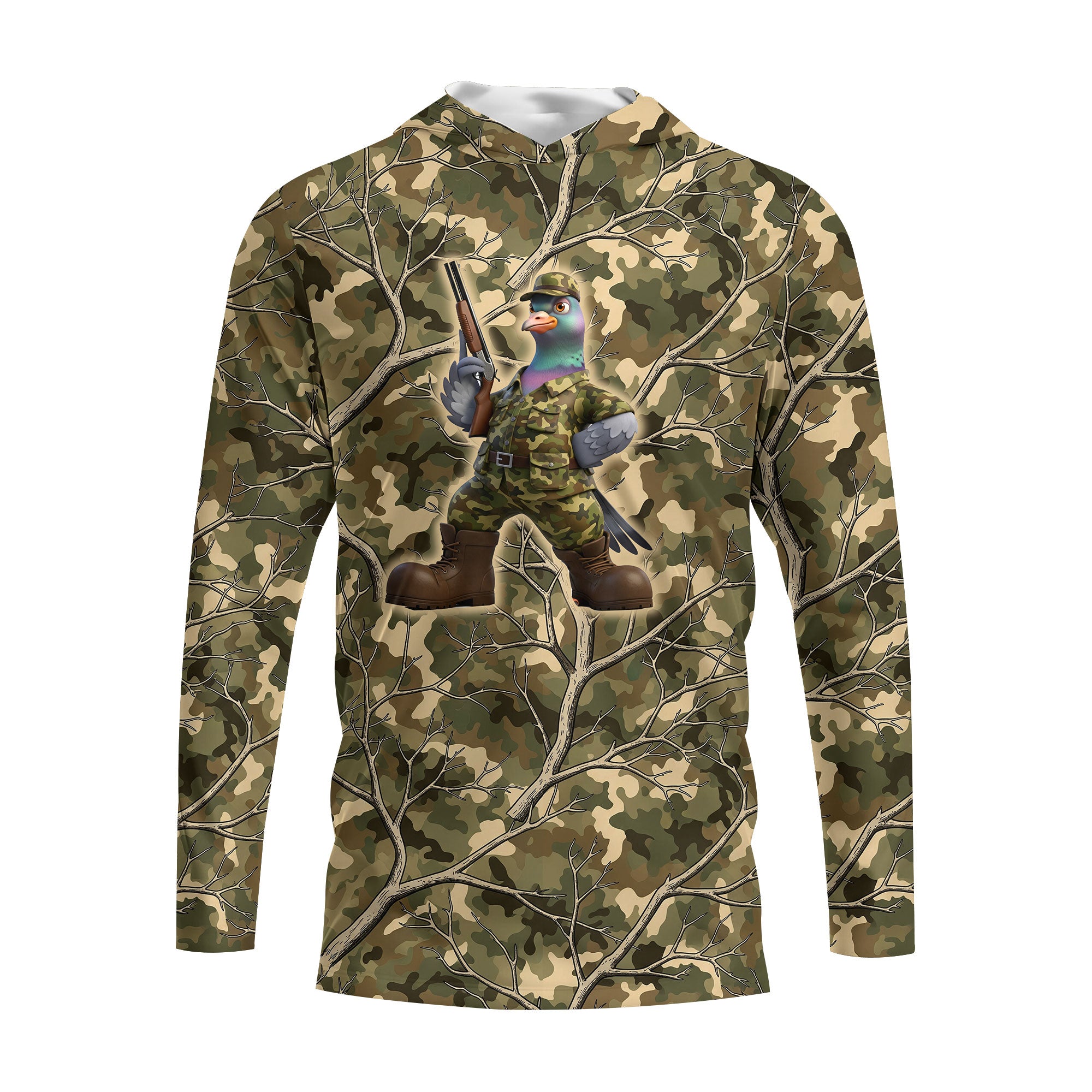 Dove Hunting Camouflage Funny All Over Print Shirt