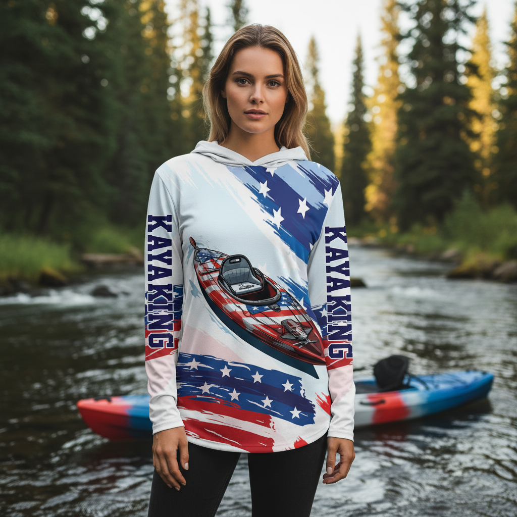Custom Name Kayaking America All Over Print Shirt