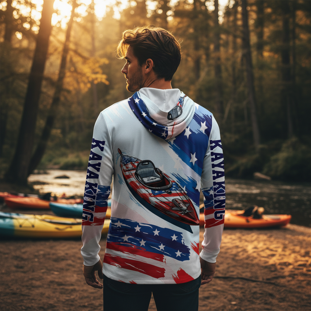 Custom Name Kayaking America All Over Print Shirt