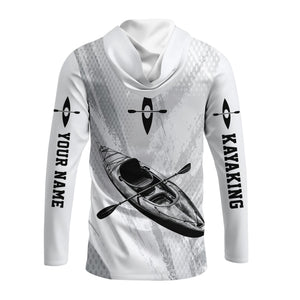 Custom Name Kayaking Black And White All Over Print Shirt
