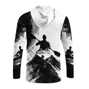 Black And White Kayaking Lover All Over Print Shirt