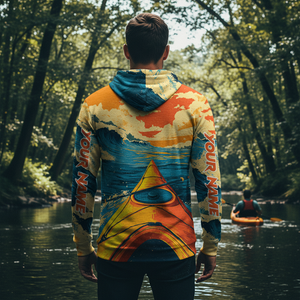 Custom Name Sunset Kayaking Scene All Over Print Shirt