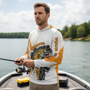Custom Name Crappie Fish Orange All Over Print Shirt