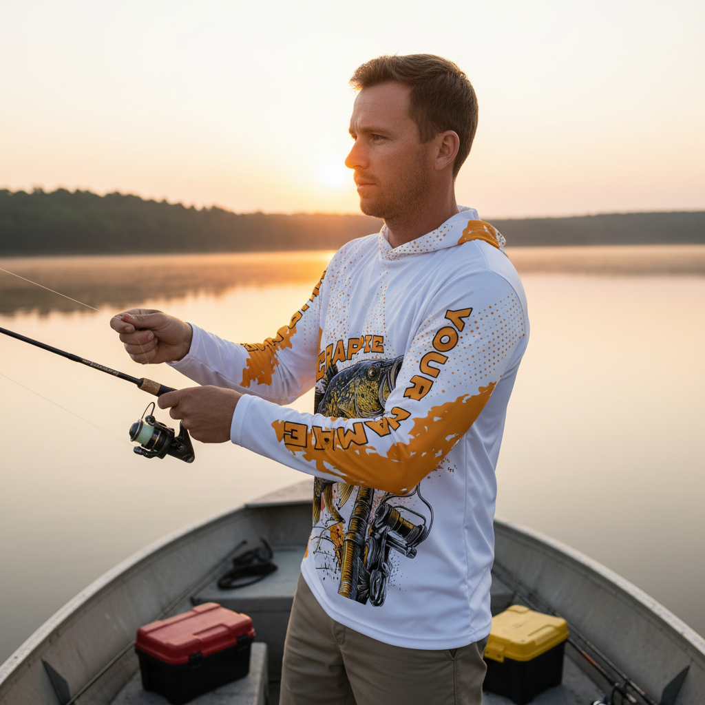 Custom Name Crappie Fish Orange All Over Print Shirt