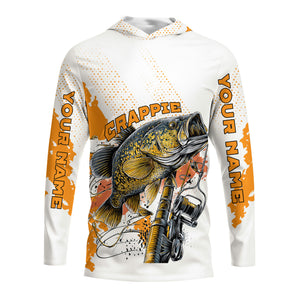 Custom Name Crappie Fish Orange All Over Print Shirt