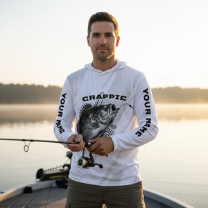 Custom Name Crappie Fish Gray All Over Print Shirt