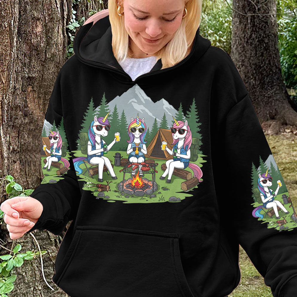 Some Girls Go Camping And Drink Too Much All Over Print Shirt