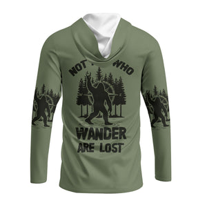 Not All Who Wander Are Lost Bigfoot Walking All Over Print Shirt