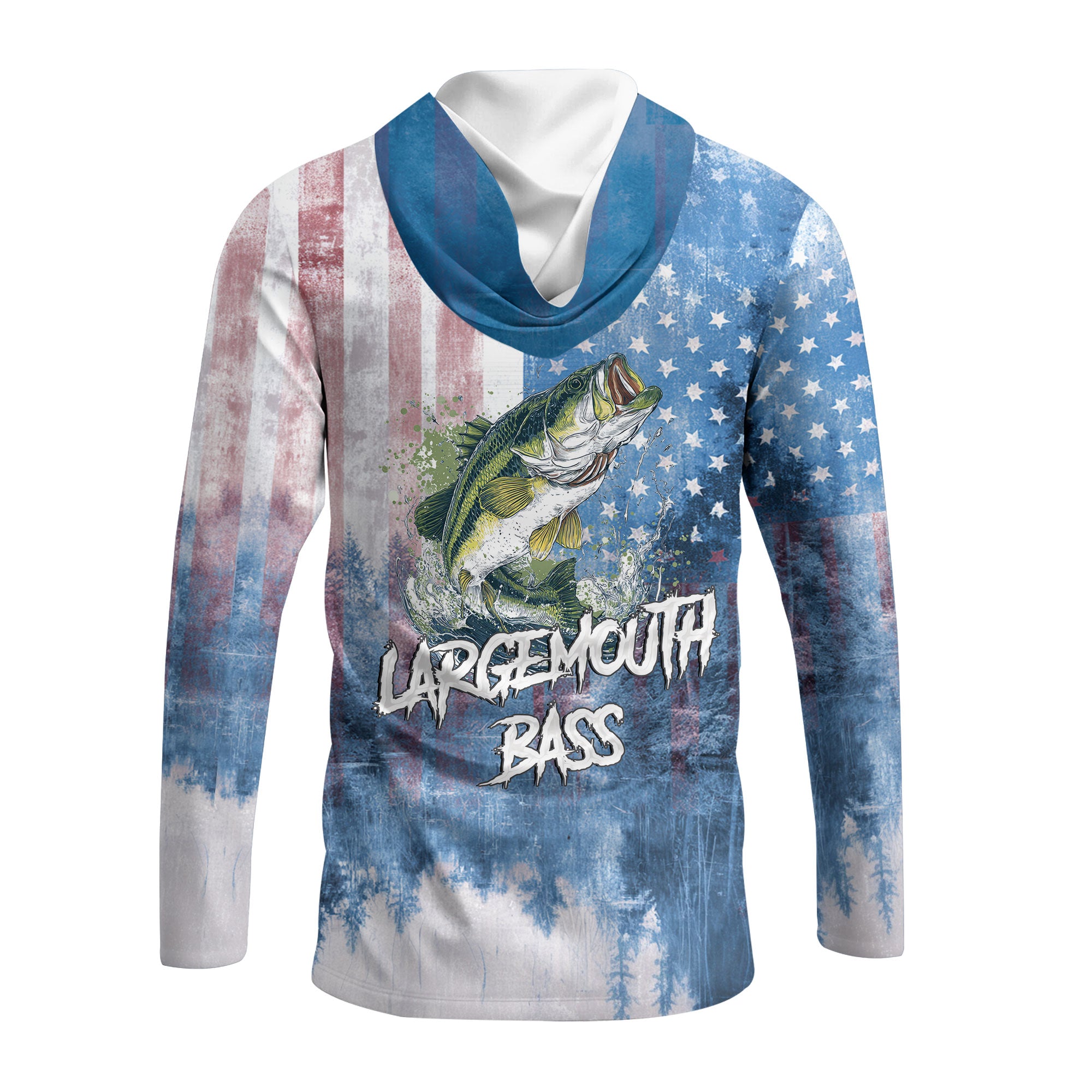 Largemouth Bass American Flag All Over Print Shirt