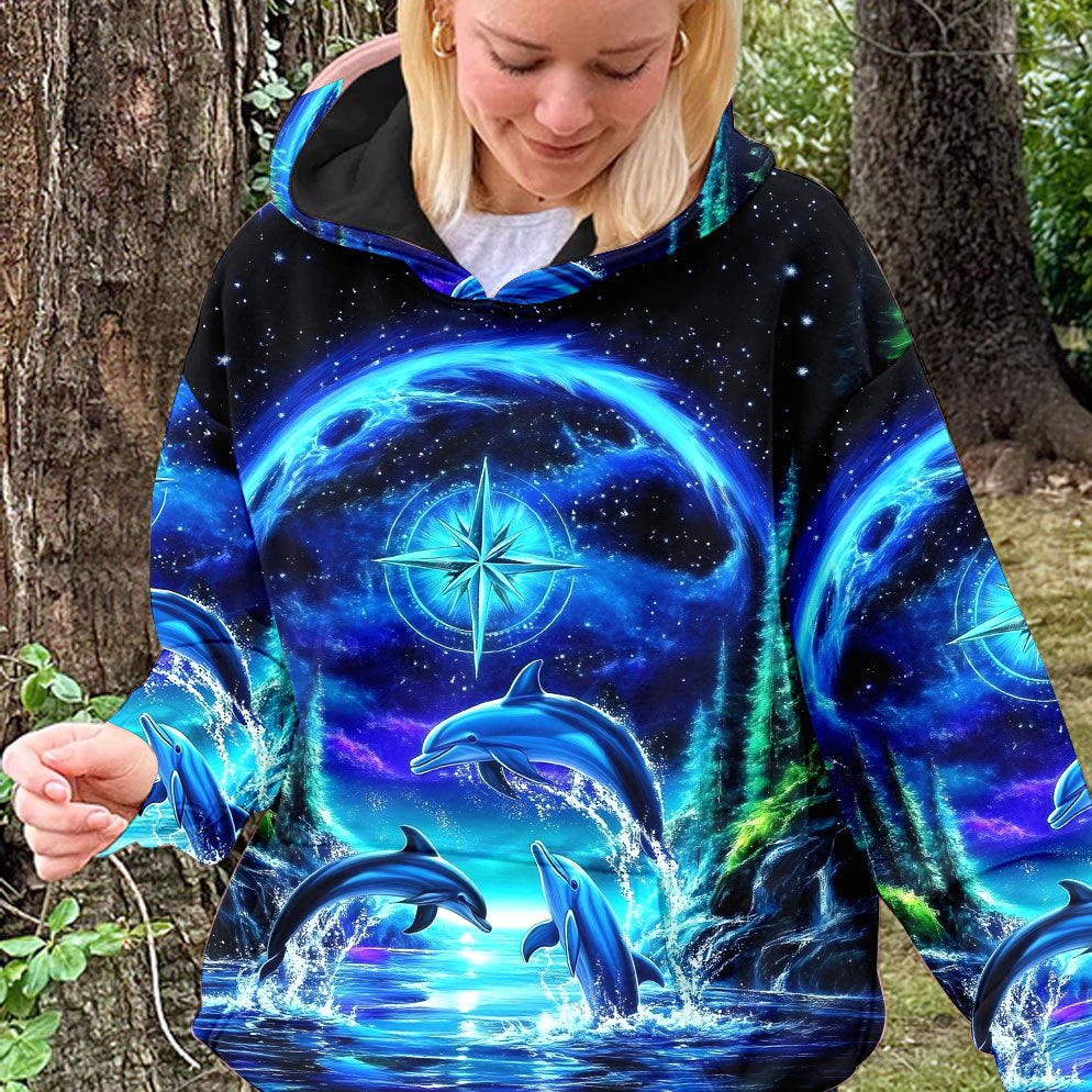 Peace Sea Happy Dolphins All Over Print Shirt
