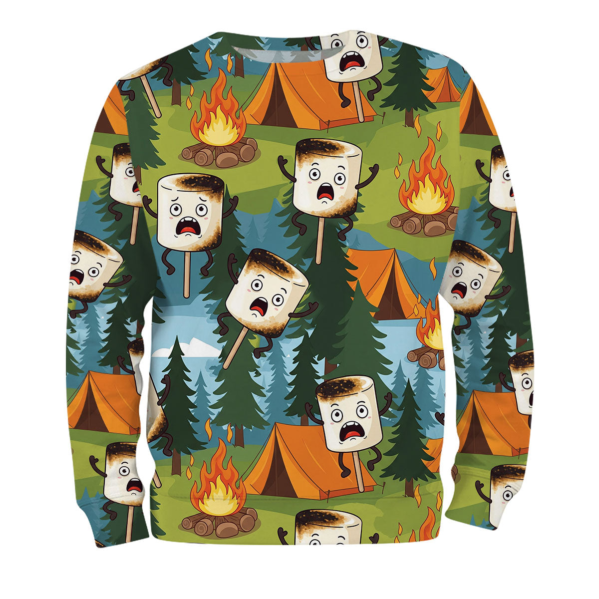 Funny Burnt Marshmallow All Over Print Shirt