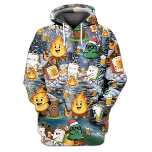 Camping Drinking Beer Party All Over Print Shirt
