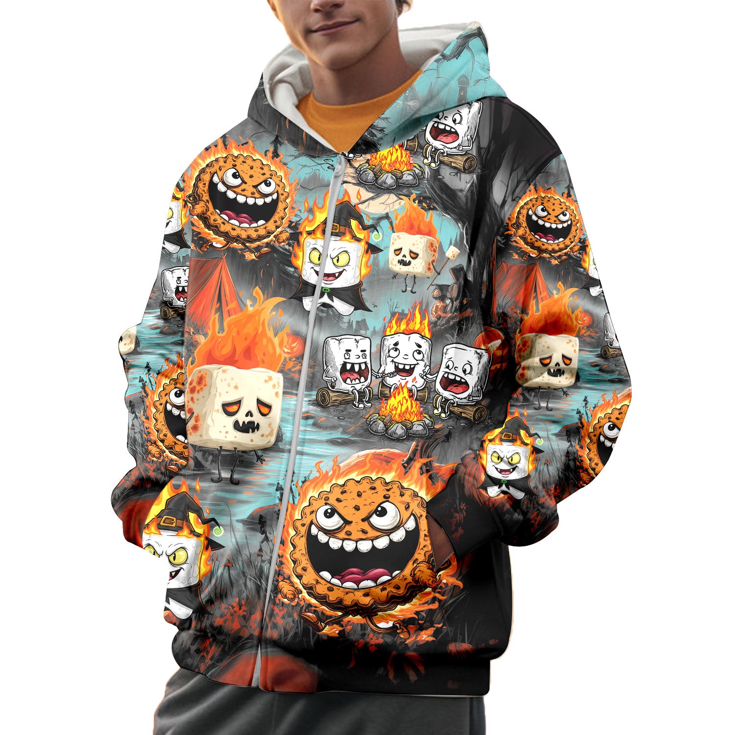 Burnt Marshmallow Halloween All Over Print Shirt