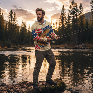 Vintage America Custom Name Trout Fishing All Over Print Shirt