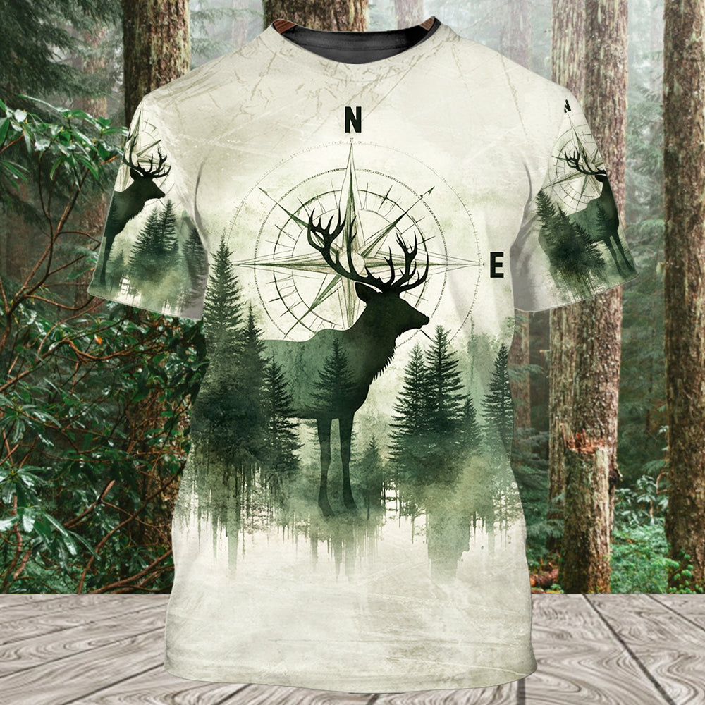 Into The Forest Deer Exposure All Over Print Shirt