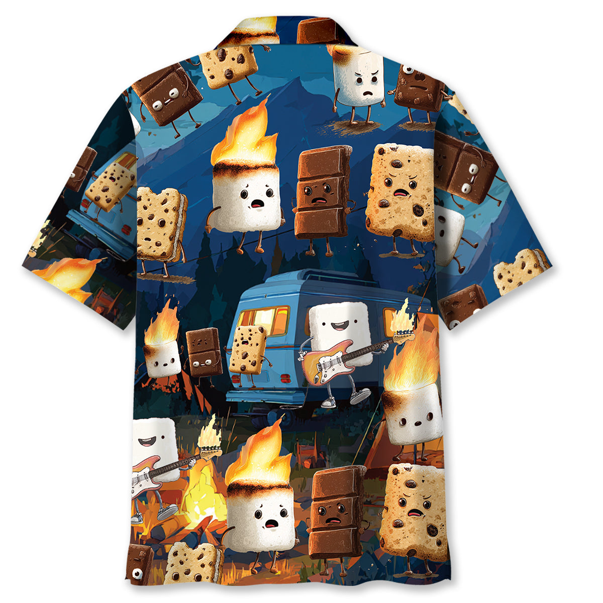 Funny Campsite Night Party Hawaiian Shirt