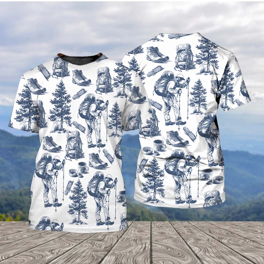 Vintage Hiking Camp All Over Print Shirt