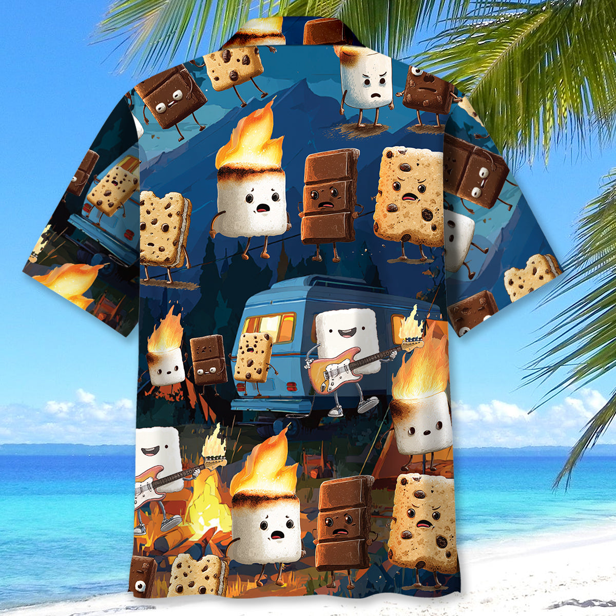 Funny Campsite Night Party Hawaiian Shirt