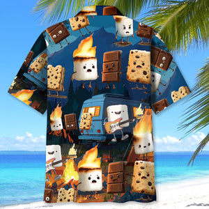 Funny Campsite Night Party Hawaiian Shirt