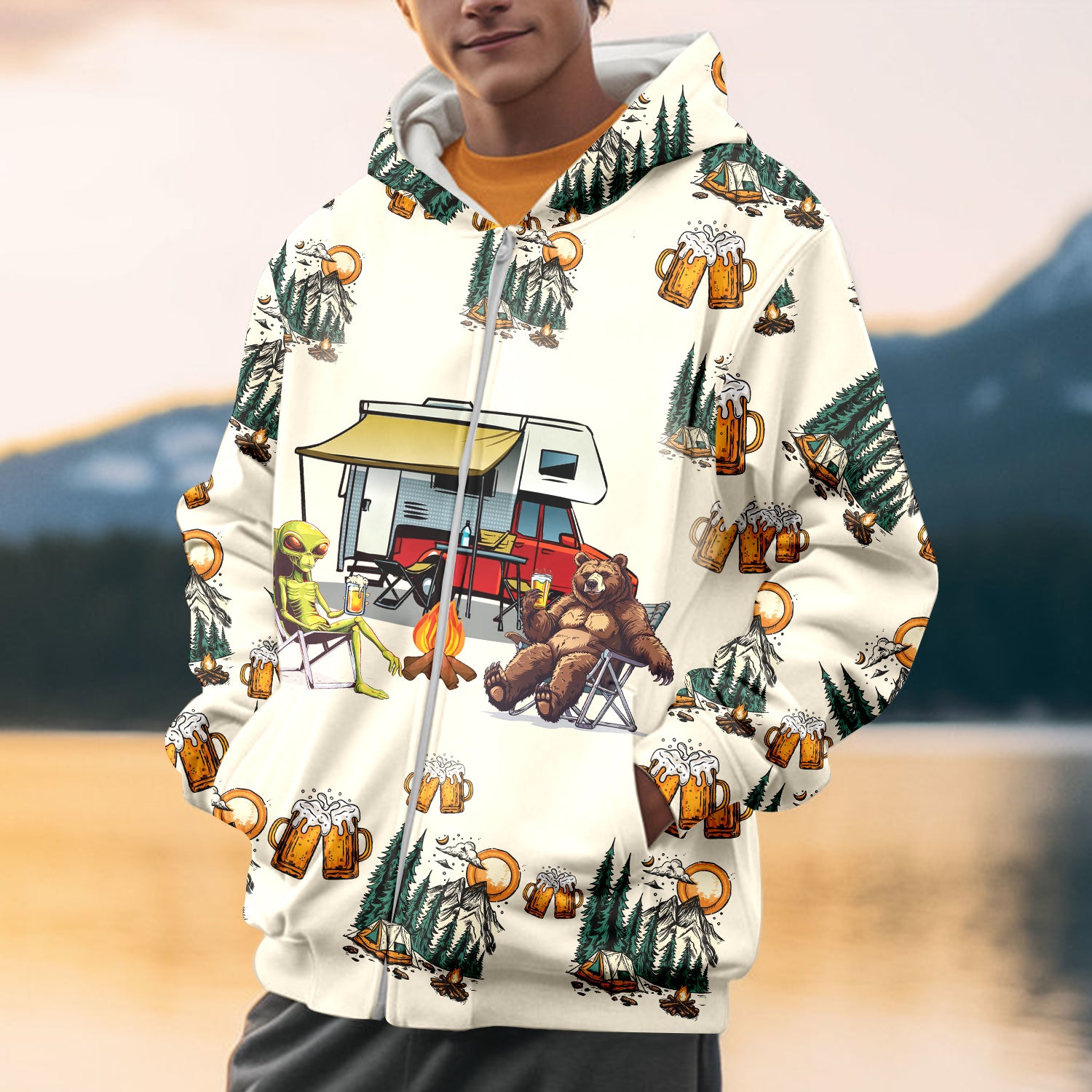Funny Camping Crazy Friend All Over Print Shirt