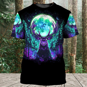 Into The Forest I Go Spirit Deer All Over Print Shirt