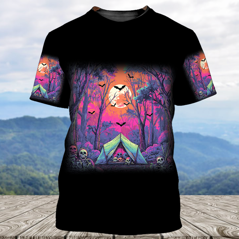 Skull Tent Adventure All Over Print Shirt