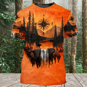 Into The Mountains I Go Orange All Over Print Shirt