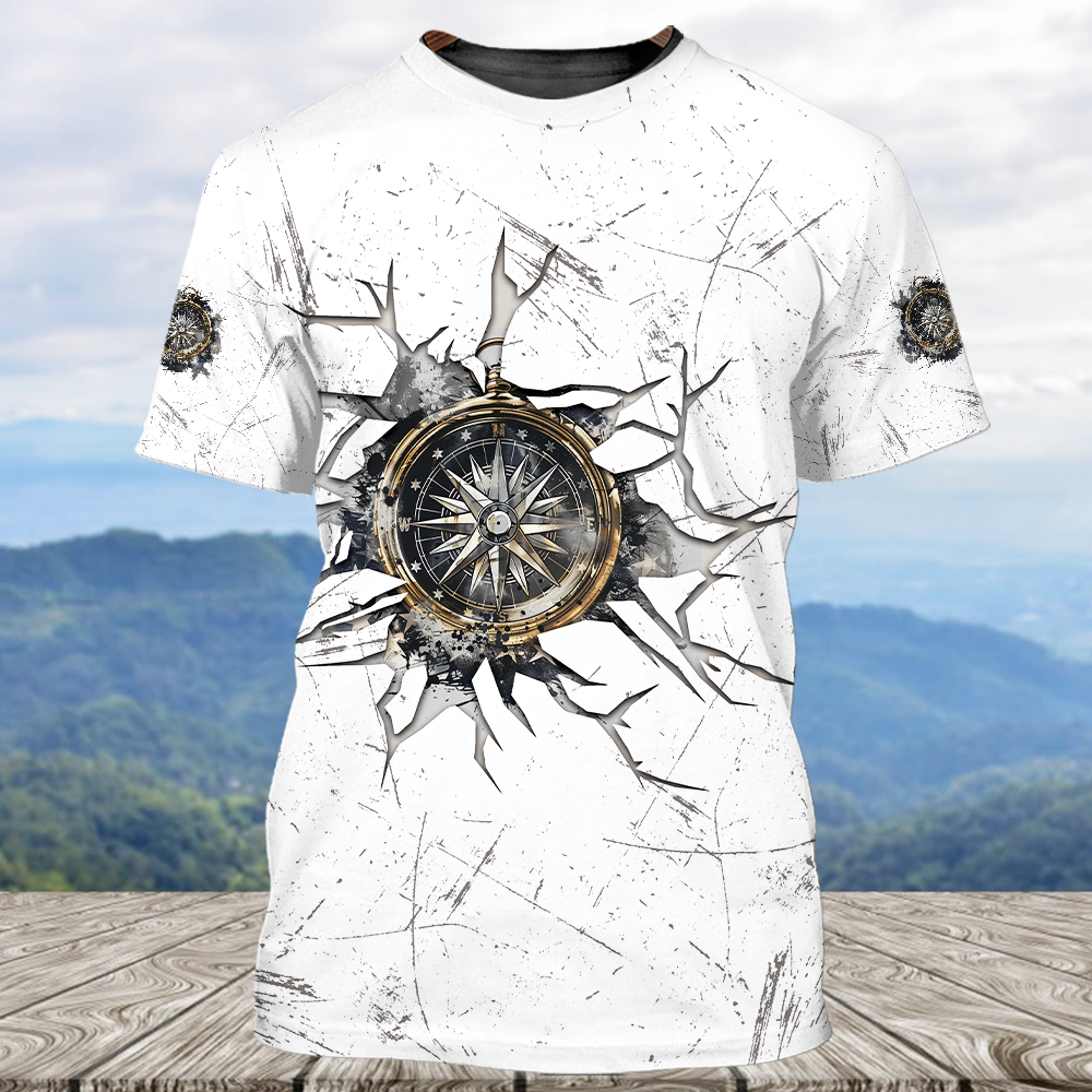 Not All Who Wander Are Lost Compass Cracks All Over Print Shirt