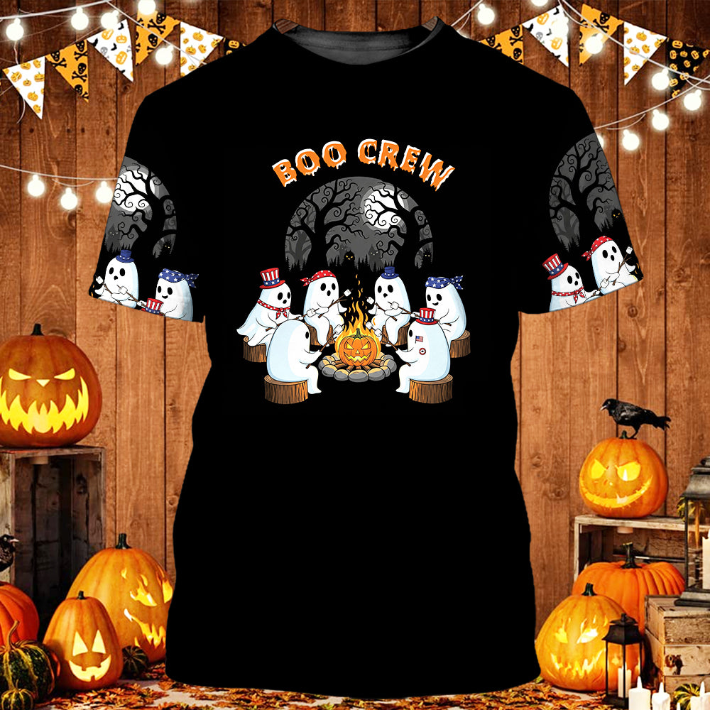 Boo Crew Camping All Over Print Shirt