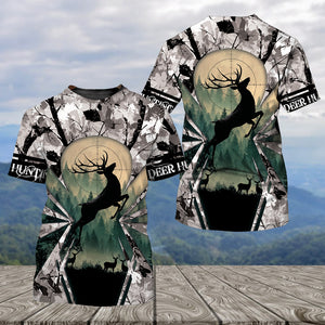 Deer Hunting Peaceful Forest All Over Print Shirt