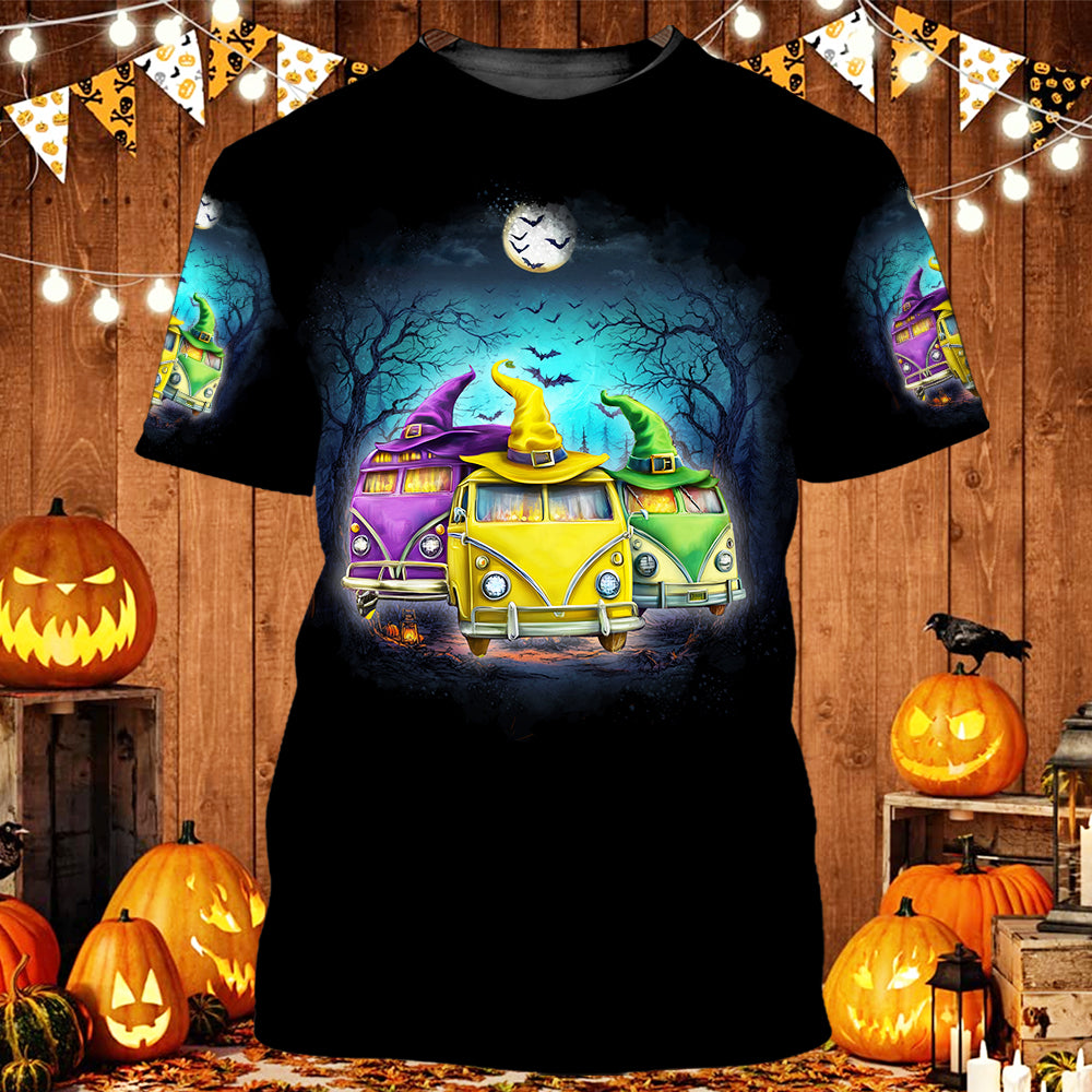 Witches Camping Car All Over Print Shirt