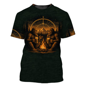 Bigfoot Making Memories One Campfire At A Time All Over Print Shirt