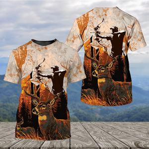 Vintage Deer Hunting Orange All Over Print Shirt