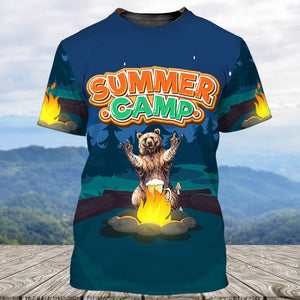 Summer Camp Grizzly Bear All Over Print Shirt