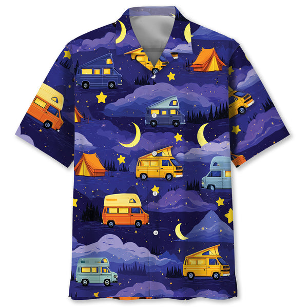 Dreamy Night Pop-Up Camper Hawaiian Shirt