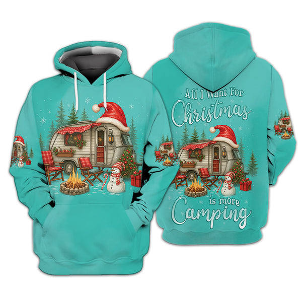 All I Want For Christmas Is Camping All Over Print Shirt