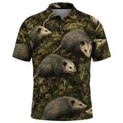 Wild Opossum Vintage Pattern Men Polo Shirt