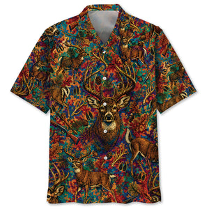 Psychedelic Deer Hunting Hawaiian Shirt