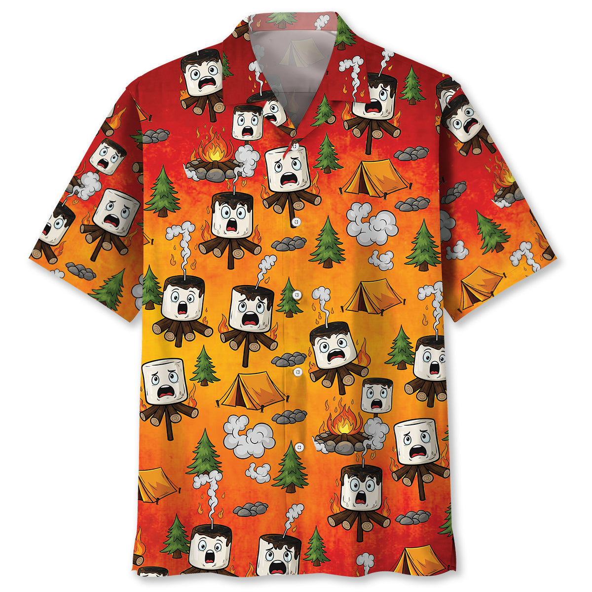 Burnt Marshmallow Dancing Party Hawaiian Shirt