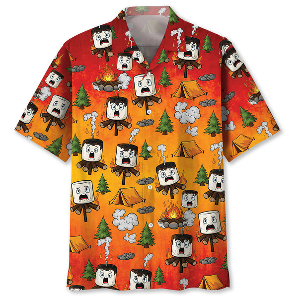 Burnt Marshmallow Dancing Party Hawaiian Shirt