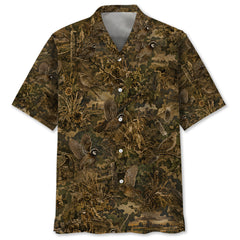Vintage Quail Hunter Camo Hawaiian Shirt