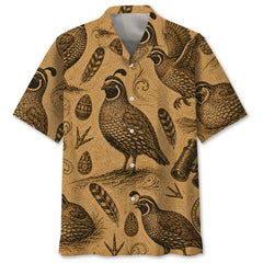 Quail Hunting Vintage Artwork Hawaiian Shirt